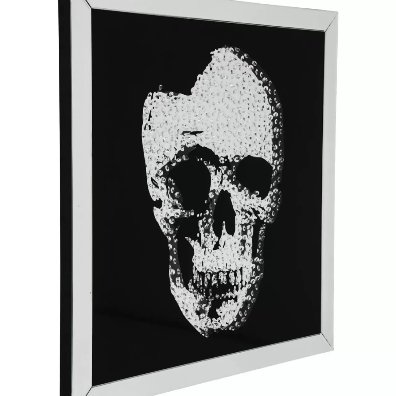 Bilder-KARE Design Bild Frame Mirror Skull 100X100Cm