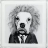 Bilder-KARE Design Bild Frame Mirror Smart Dog 60X60