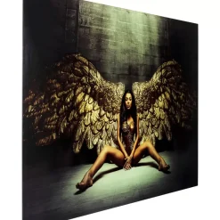 Bilder-KARE Design Bild Glas Angelwings 120X80Cm