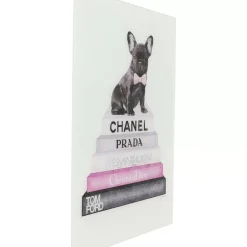Bilder-KARE Design Bild Glas Fashion Dog 60X80Cm