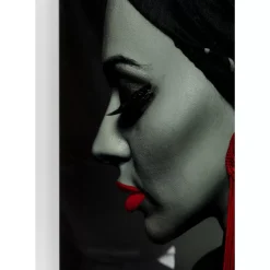 Bilder-KARE Design Bild Glas Lady Red Earring 80X120