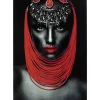 Bilder-KARE Design Bild Glas Lady Red Lips 80X120
