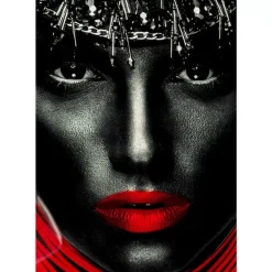 Bilder-KARE Design Bild Glas Lady Red Lips 80X120