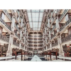 Bilder-KARE Design Bild Glas Library 150X100Cm