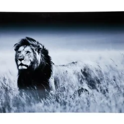 Bilder-KARE Design Bild Glas Lion King Standing 160X120Cm