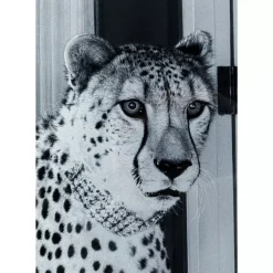 Bilder-KARE Design Bild Glas Metallic Gepard 100X150