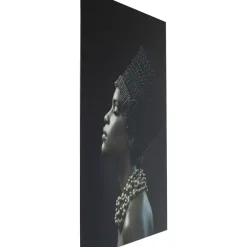 Bilder-KARE Design Bild Glas Royal Headdress Profile 100X150Cm