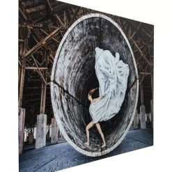 Bilder-KARE Design Bild Glas Time Traveller 120X180