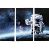 Bilder-KARE Design Bild Glas Triptychon Man In Space 160X240