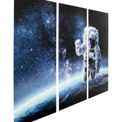 Bilder-KARE Design Bild Glas Triptychon Man In Space 160X240