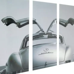 Bilder-KARE Design Bild Glas Triptychon Oldtimer Back 240X160Cm