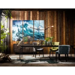 Bilder-KARE Design Bild Glas Triptychon Wave 240X160Cm (3/Set)