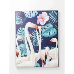 Bilder-KARE Design Bild Touched Flamingo Road Schwarz 122X92Cm