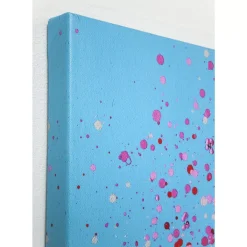 Bilder-KARE Design Bild Touched Flower Boat Blau Pink 160X120Cm