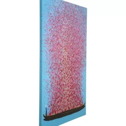 Bilder-KARE Design Bild Touched Flower Boat Blau Pink 160X120Cm