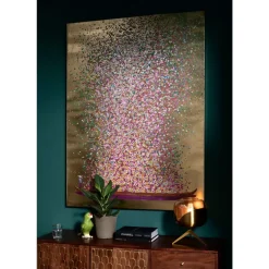 Bilder-KARE Design Bild Touched Flower Boat Gold Pink 160X120Cm