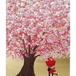 Bilder-KARE Design Bild Touched Flower Couple Gold Pink 160X120Cm