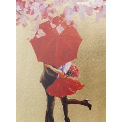 Bilder-KARE Design Bild Touched Flower Couple Gold Pink 100X80