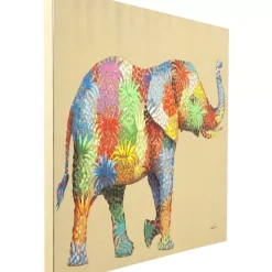 Bilder-KARE Design Bild Touched Flower Elefant 90X120Cm