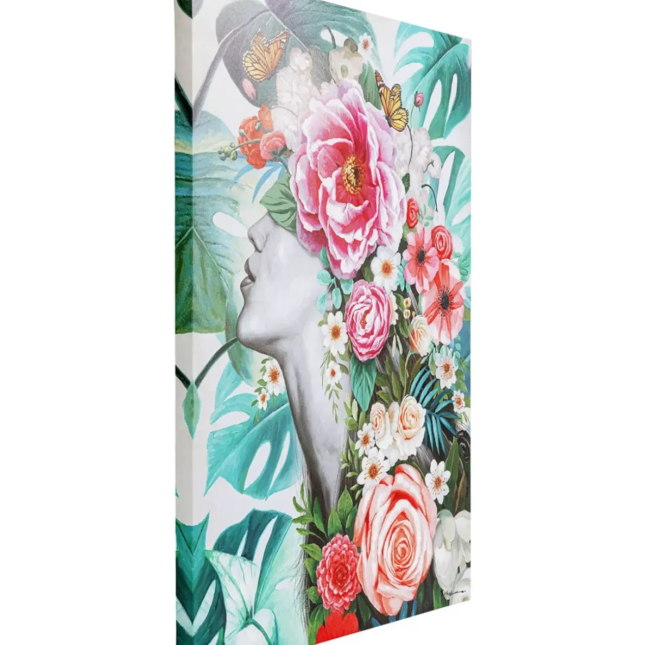Bilder-KARE Design Bild Touched Flower Lady 120X90