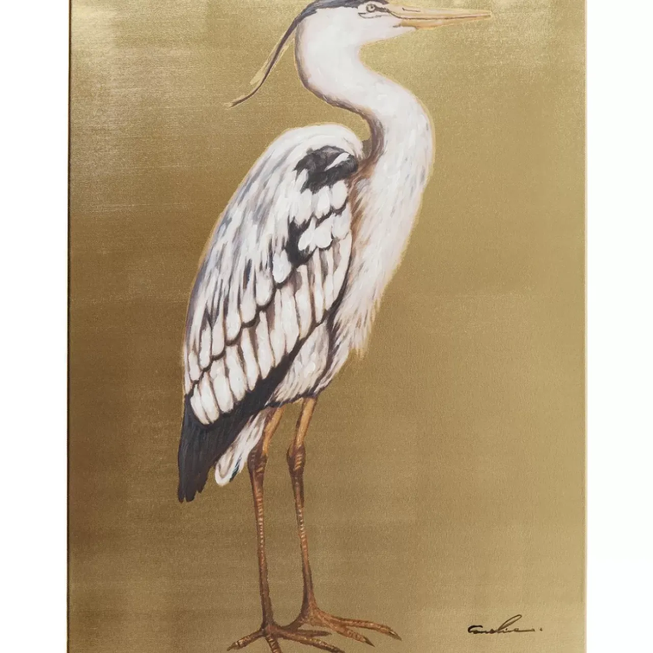 Bilder-KARE Design Bild Touched Heron Right 70X50Cm