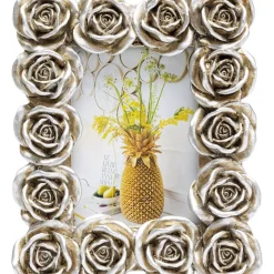 Deko & Geschenkartikel-KARE Design Bilderrahmen Romantic Rose Silber 11X13Cm
