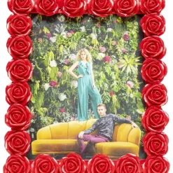 Deko & Geschenkartikel-KARE Design Bilderrahmen Romantic Rose Rot 26X31Cm