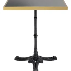 Tische-KARE Design Bistrotisch Kaffeehaus Rim Square Schwarz 60X60