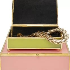 Aufbewahrung & Ordnung-KARE Design Box Neomi Grun Pink (2/Set)