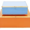 Aufbewahrung & Ordnung-KARE Design Box Neomi Orange Blau (2/Set)