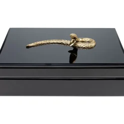 Aufbewahrung & Ordnung-KARE Design Box Snake Bite Schwarz 28X7Cm