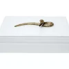 Aufbewahrung & Ordnung-KARE Design Box Snake Bite Weis 28X7Cm