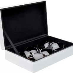 Aufbewahrung & Ordnung-KARE Design Box Snake Bite Weis 28X7Cm