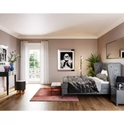 Betten-KARE Design Boxspringbett Benito Moon Grau 160X200Cm