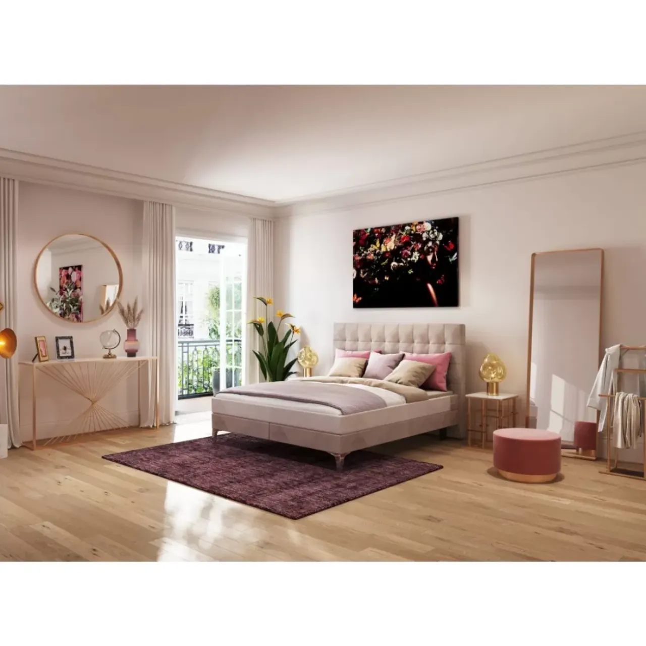 Betten-KARE Design Boxspringbett Benito Star Creme 160X200Cm