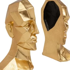 Deko & Geschenkartikel-KARE Design Buchstutze Face (2/Set)