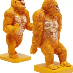 Deko & Geschenkartikel-KARE Design Buchstutze Gorilla Orange (2/Set)