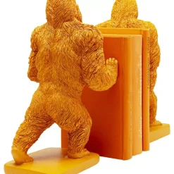 Deko & Geschenkartikel-KARE Design Buchstutze Gorilla Orange (2/Set)