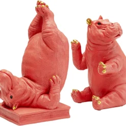 Deko & Geschenkartikel-KARE Design Buchstutze Hippo Pink (2/Set)