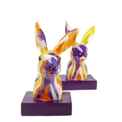Deko & Geschenkartikel-KARE Design Buchstutze Rabbit Holi (2/Set)