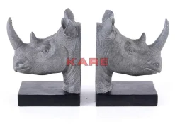 Deko & Geschenkartikel-KARE Design Buchstutze Rhino (2/Set)