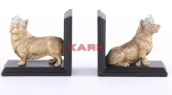 Deko & Geschenkartikel-KARE Design Buchstutze Royal Standing Corgi (2/Set)