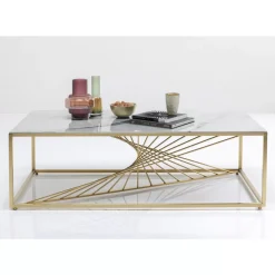Tische-KARE Design Couchtisch Art Marble Glass 140X70Cm