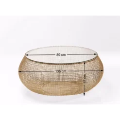 Tische-KARE Design Couchtisch Cesta Gold