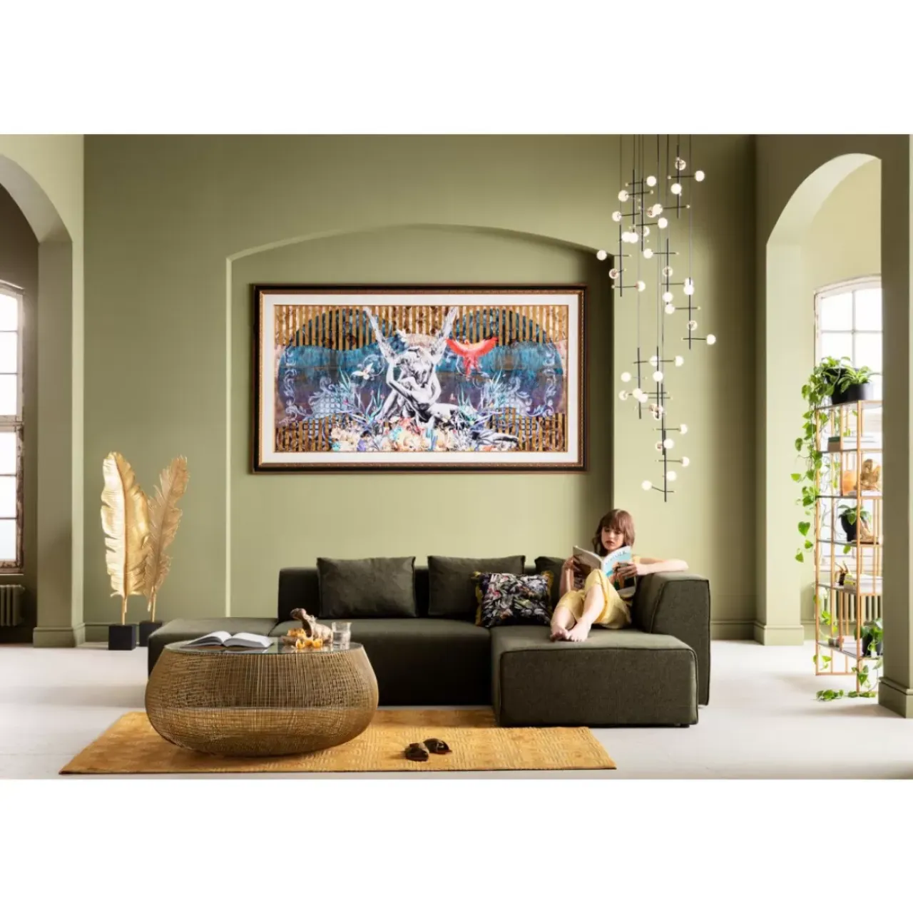 Tische-KARE Design Couchtisch Cesta Gold