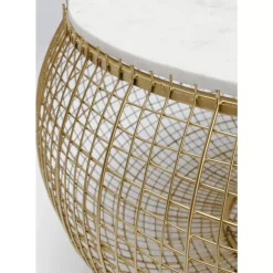 Tische-KARE Design Couchtisch Cesta Marmor Gold O100Cm