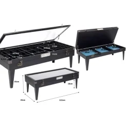 Tische-KARE Design Couchtisch Collector Schwarz 122X55Cm