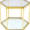 Tische-KARE Design Couchtisch Comb Gold 45