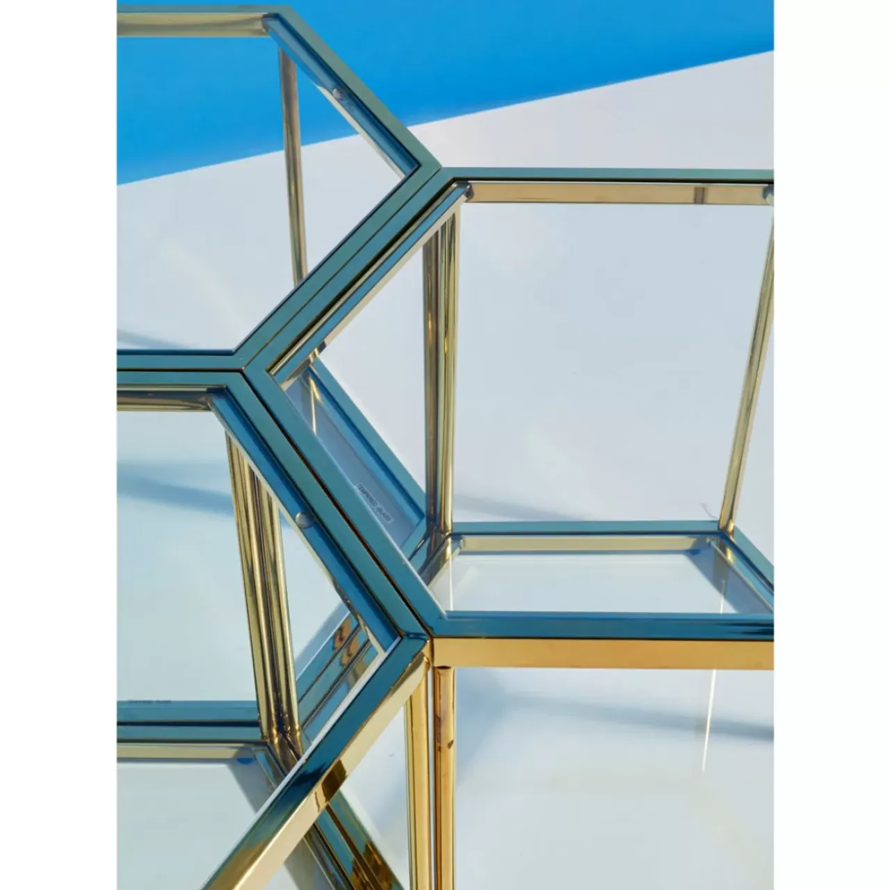 Tische-KARE Design Couchtisch Comb Gold 45