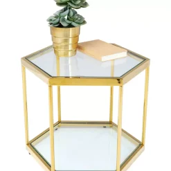 Tische-KARE Design Couchtisch Comb Gold 45